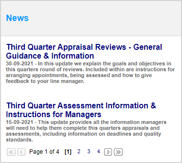 The ESS new section containing information related to a quarterly assessment in People Inc.