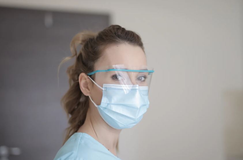 Headshot of nurse wearing ppe